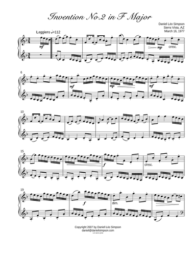 Invention No.2 in F major