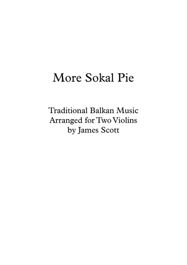 More Sokal Pie (arr. James Scott)