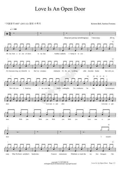 Love Is An Open Door (arr. COPYDRUM)