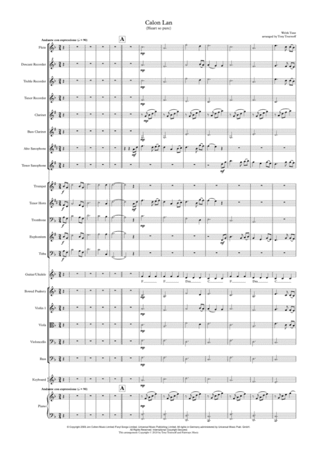 Calon Lan (arr. Tony Tournoff)