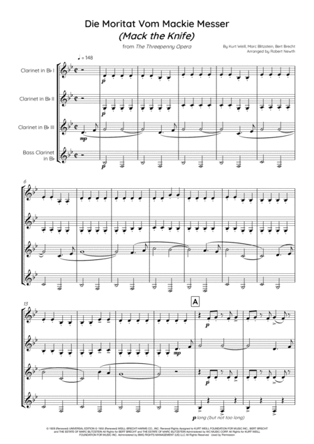 Mack The Knife (arr. Robert Newth)