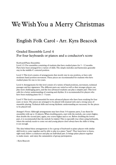 We Wish You a Merry Christmas (arr. Kyra Beacock)