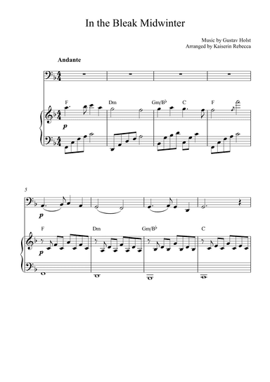 In the Bleak Midwinter (arr. Kaiserin Rebecca)