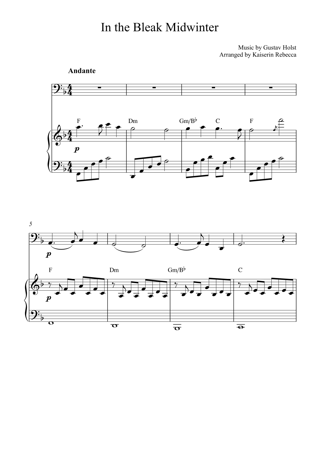In the Bleak Midwinter (arr. Kaiserin Rebecca)