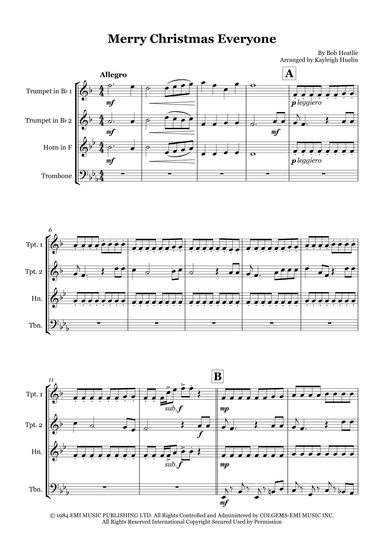 Merry Christmas Everyone (arr. Kayleigh Huelin)