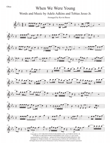 When We Were Young (arr. Kevin Busse)