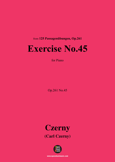 C. Czerny-Exercise No.45,Op.261 No.45 (arr. OSM Press)