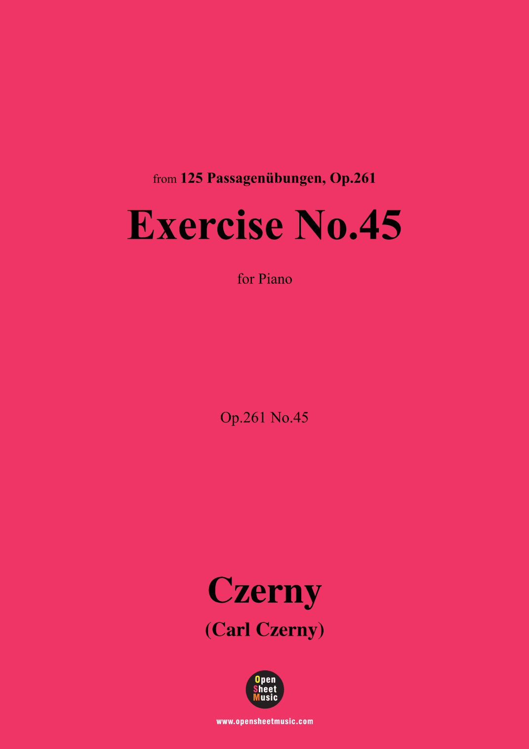 C. Czerny-Exercise No.45,Op.261 No.45 (arr. OSM Press)