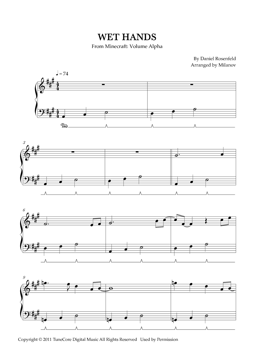 Wet Hands (arr. Milanov)