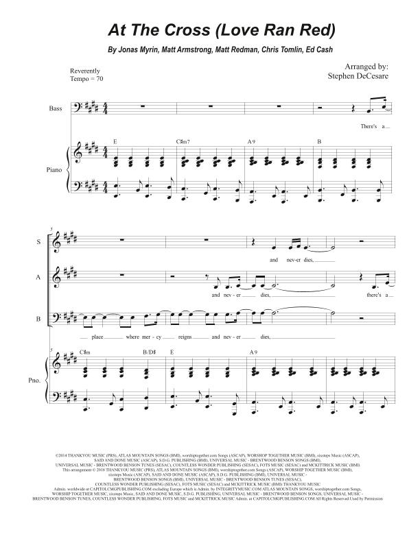 At The Cross (love Ran Red) (arr. Stephen DeCesare)