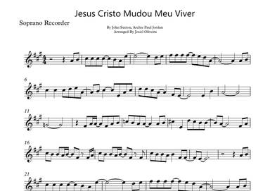 Jesus Cristo Mudou Meu Viver (arr. Josiel Oliveira)