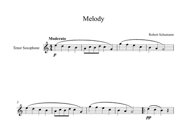 Melody - Robert Schumann (Tenor Sax) (arr. Digital Book Music)