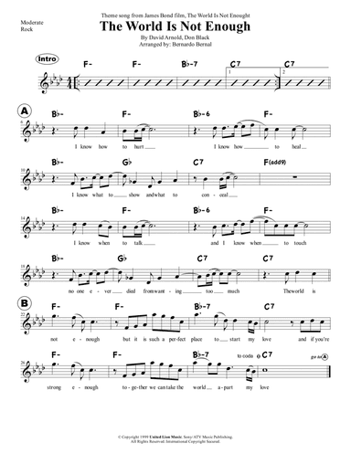 The World Is Not Enough (arr. Bernardo Bernal)