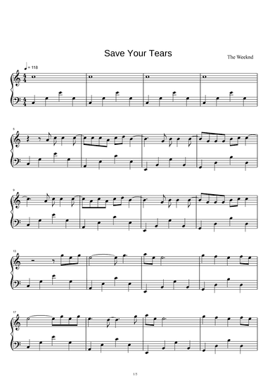 Save Your Tears (arr. The Weeknd)