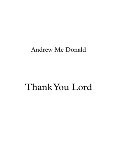 Thank You Lord