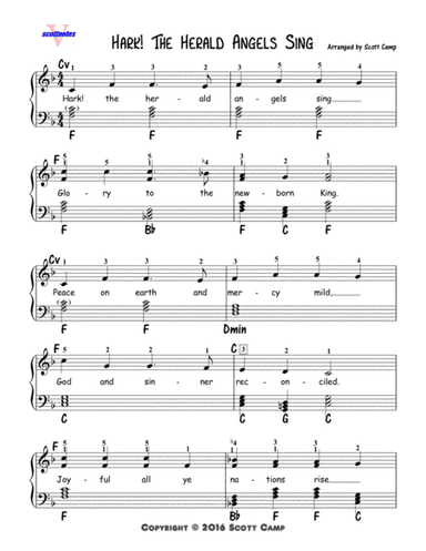 Hark!  The Herald Angels Sing (Second Year Piano Students) (arr. Scott Camp)