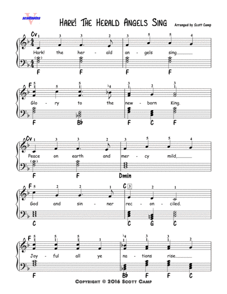 Hark!  The Herald Angels Sing (Second Year Piano Students) (arr. Scott Camp)
