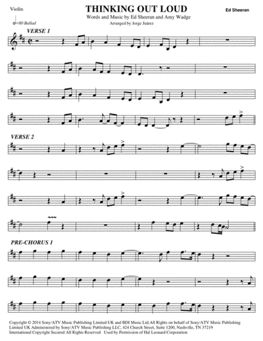 Thinking Out Loud (arr. Jorge Juárez)