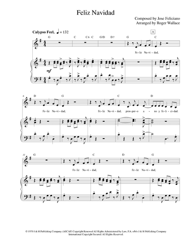 Feliz Navidad (arr. Roger Wallace)