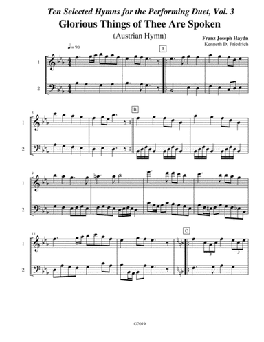 Ten Selected Hymns for the Performing Duet, Vol. 3 - flute and bassoon (arr. Kenneth D. Friedrich)