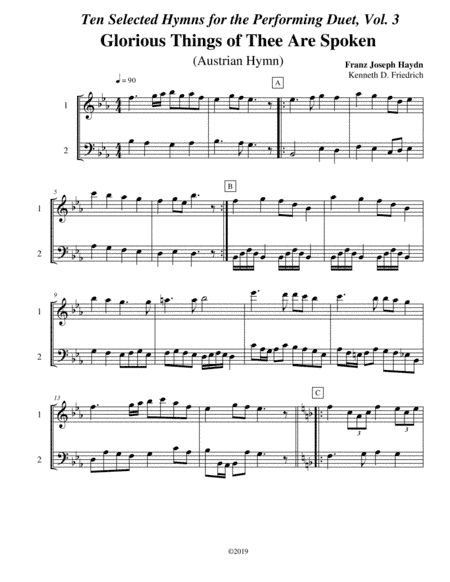 Ten Selected Hymns for the Performing Duet, Vol. 3 - flute and bassoon (arr. Kenneth D. Friedrich)