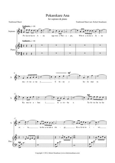 Pokarekare Ana (arr. Robert Steadman)