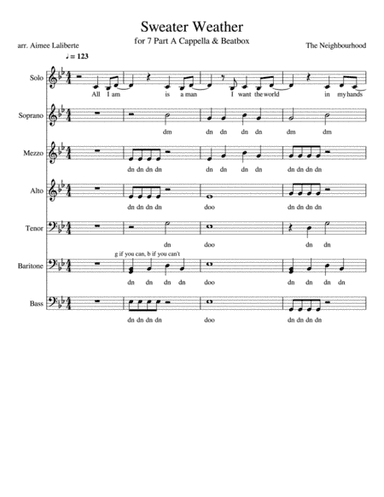 Sweater Weather (arr. Aimee Laliberte)