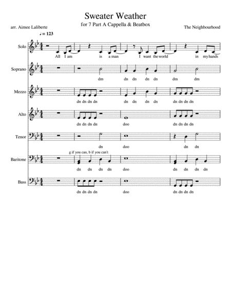 Sweater Weather (arr. Aimee Laliberte)