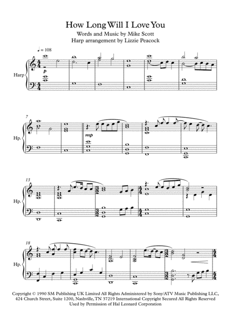How Long Will I Love You (arr. Lizzie Peacock)