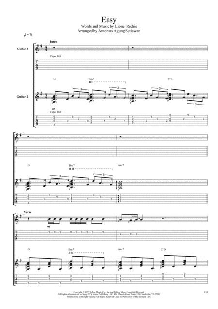 Easy (arr. Antonius Agung Setiawan)
