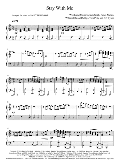 Stay With Me (arr. Sally Beaumont)