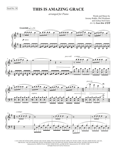 This Is Amazing Grace (arr. Sean Kim 김성광)