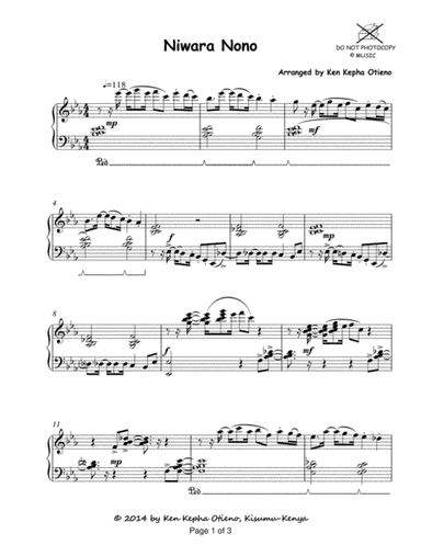 Niwara Nono (arr. Ken Kepha Otieno)