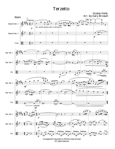 Terzetto (arr. Gary Bricault)