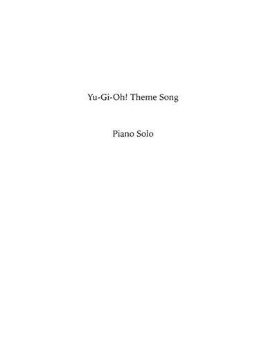 Yu-gi-oh! Theme (arr. Kendra McGary)