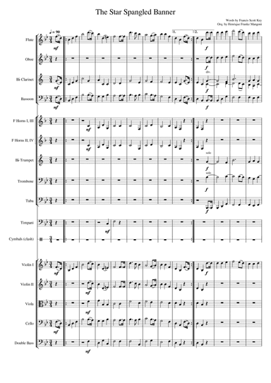 The Star Spangled Banner (Orchestra) (arr. Henrique F Mangoni)