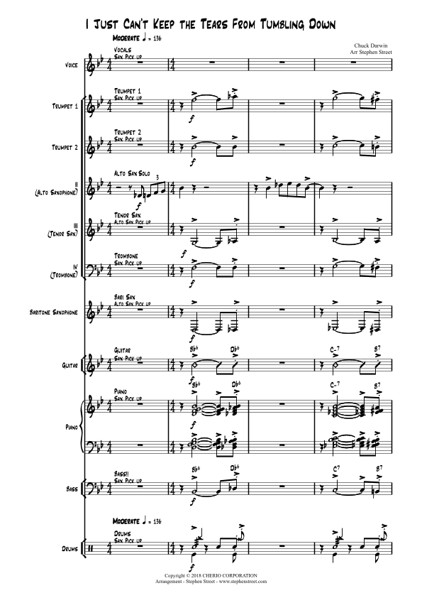 I Just Can't Keep The Tears From Tumblin Down (arr. Stephen Street)