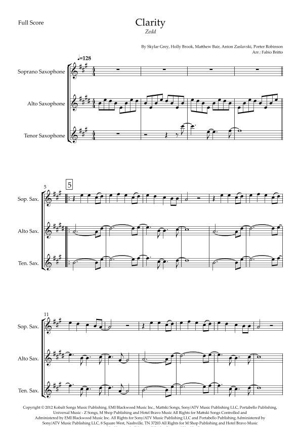 Clarity (arr. Fabio Britto)