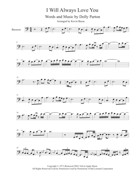 I Will Always Love You (arr. Kevin Busse)