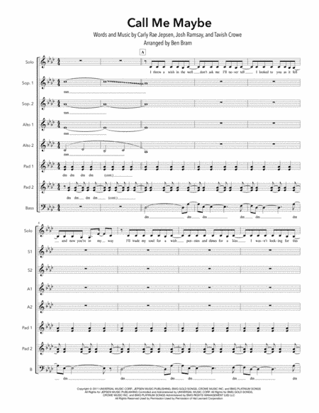 Call Me Maybe (arr. Ben Bram)