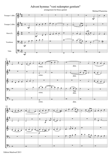 Advent Hymn (arr. Edition Maulwurf)