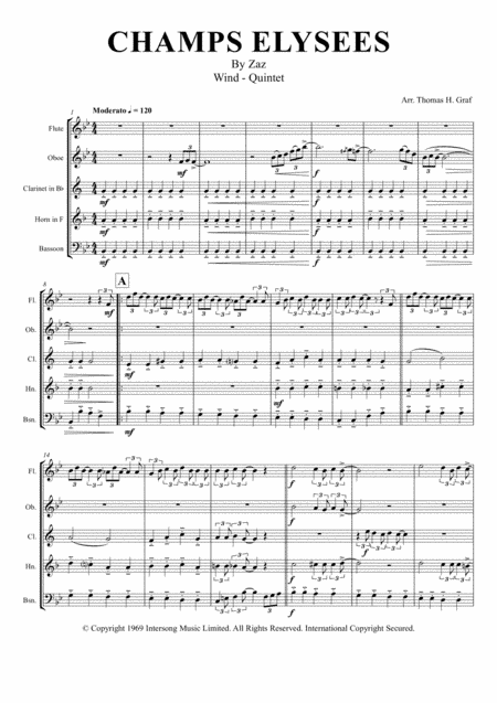 Champs Elysees (arr. Thomas H. Graf)
