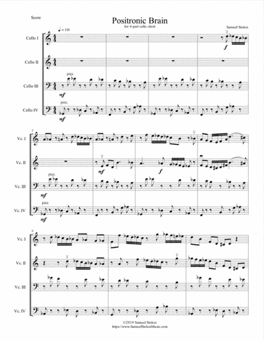 Positronic Brain - for 4-part cello choir