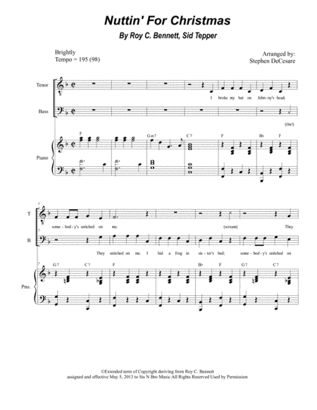 Nuttin' For Christmas (arr. Stephen DeCesare)