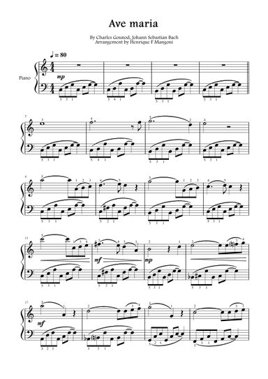 Ave Maria (Gounod/Bach) (arr. Henrique F Mangoni)