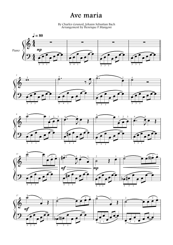Ave Maria (Gounod/Bach) (arr. Henrique F Mangoni)