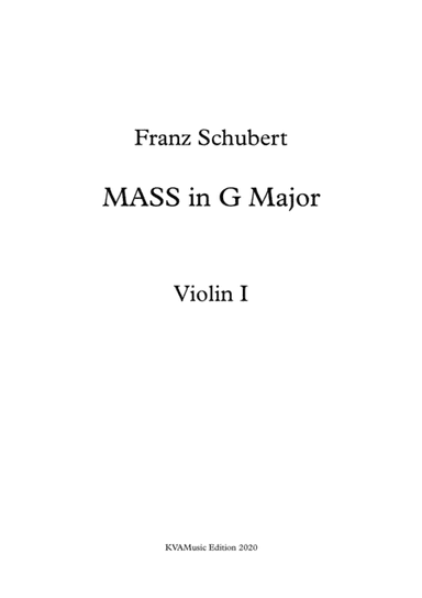 Schubert: MASS in G Major (Version for SSAA choir, SAA soli, strings and organ) set of orchestra par (arr. Roar Kvam)