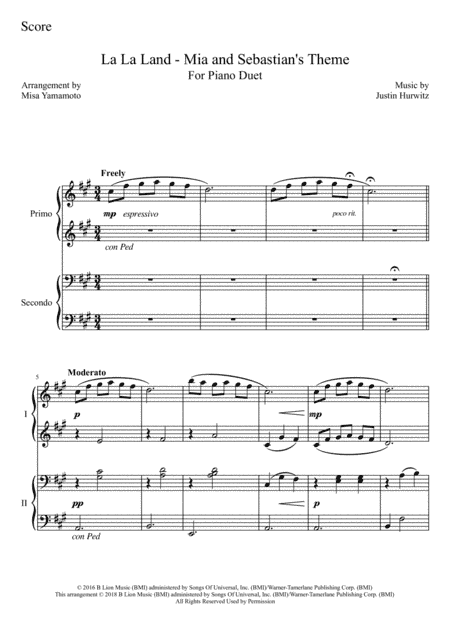 Mia & Sebastian's Theme (arr. Misa Yamamoto)