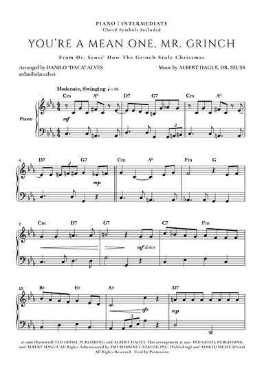 You're A Mean One, Mr. Grinch (arr. Danilo "Daca" Alves)