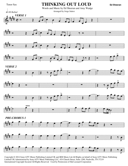 Thinking Out Loud (arr. Jorge Juárez)